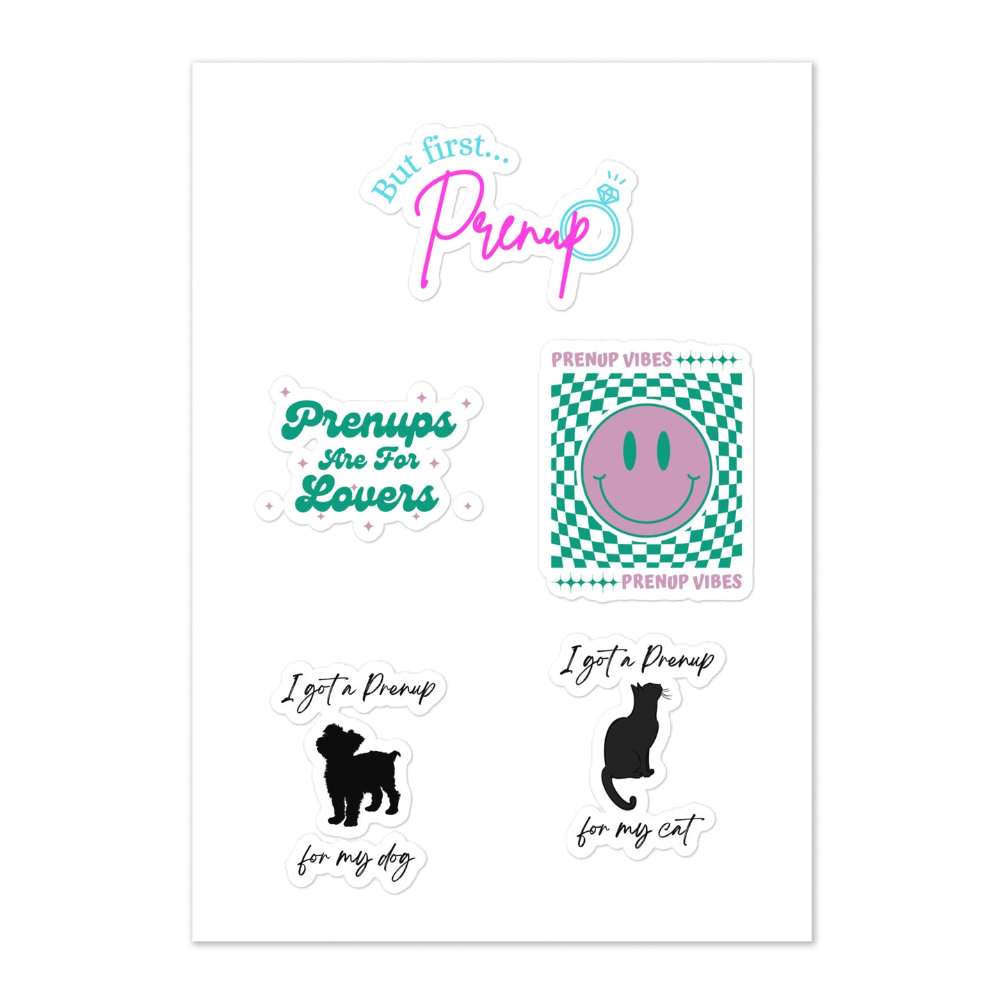 Prenup Sticker Sheet